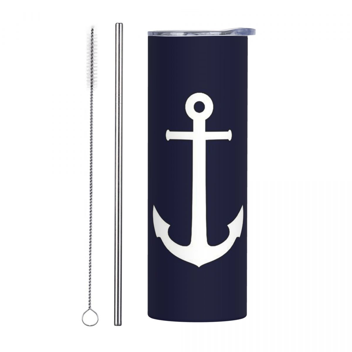 White Anchor On Navy Blu Stain - đánh giá và giá Tumbler 20Oz White
