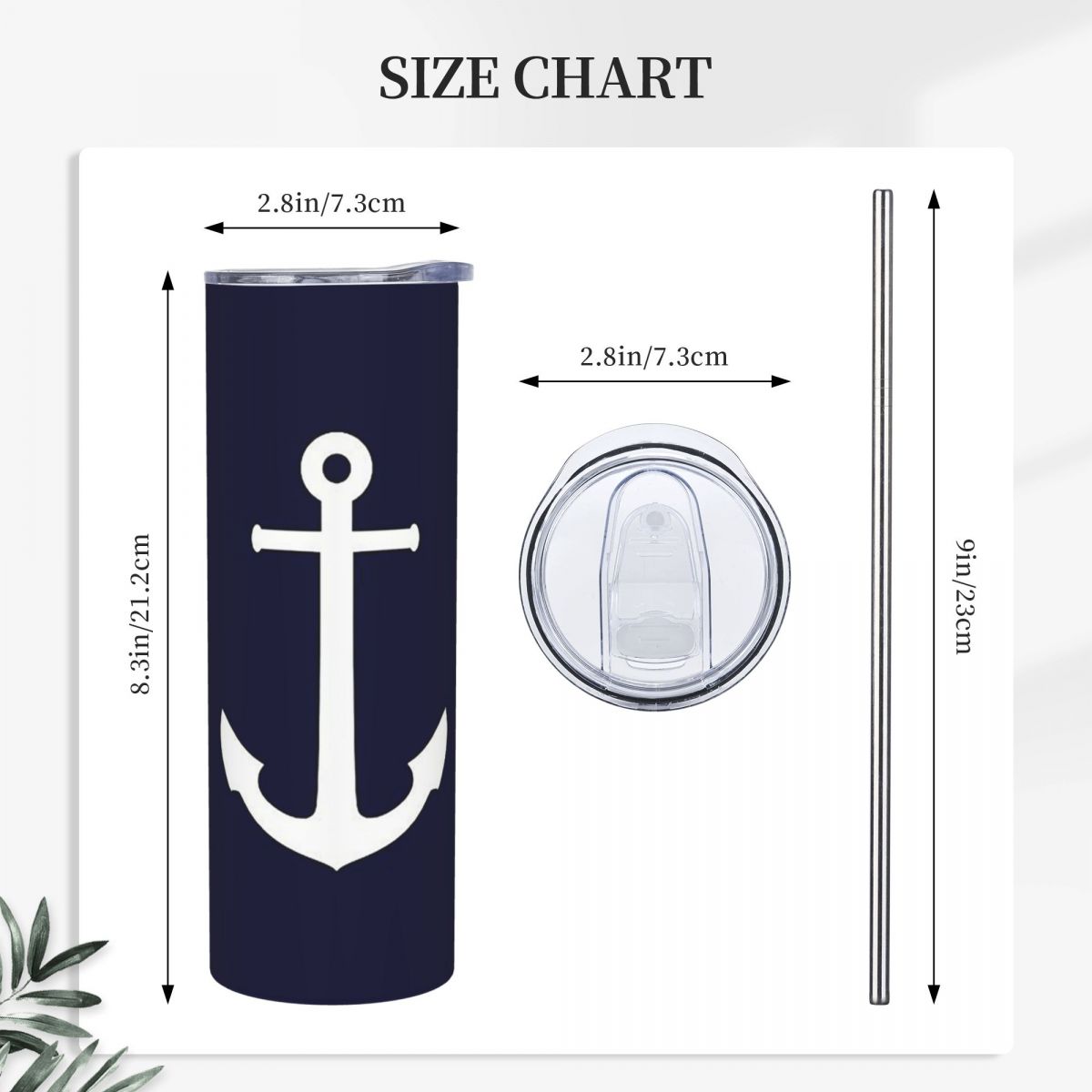 White Anchor On Navy Blu Stain - đánh giá và giá Tumbler 20Oz White